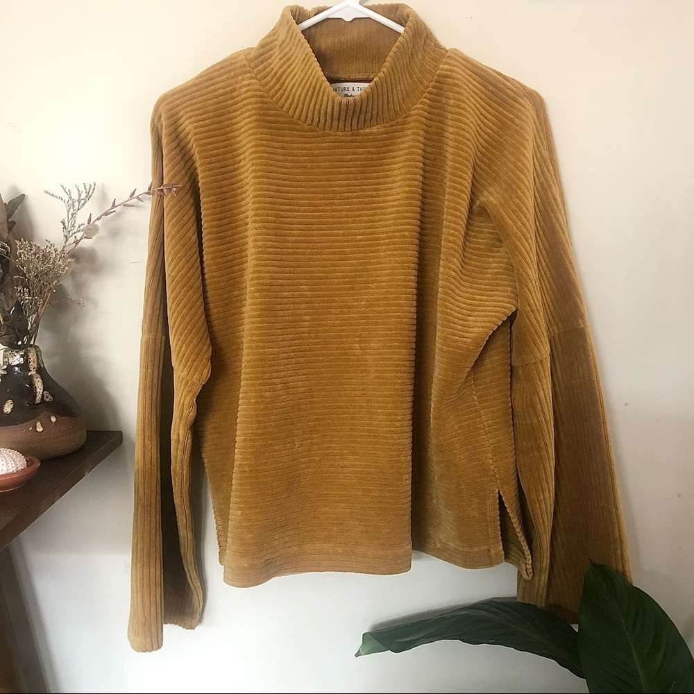 Texture & Thread by Madewell Corduroy Mock Neck Top - Picture 2 of 5